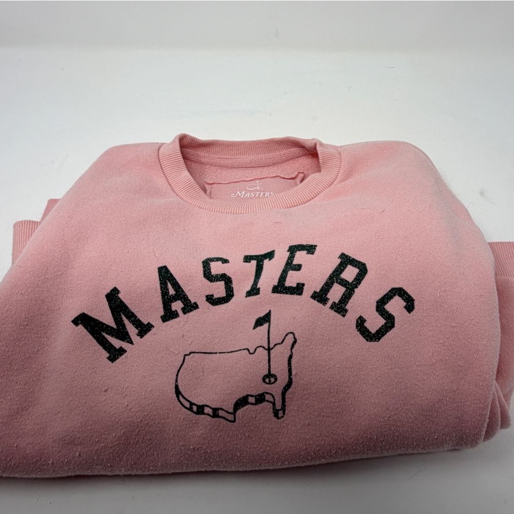 Masters Pink Crewneck with Black Lettering